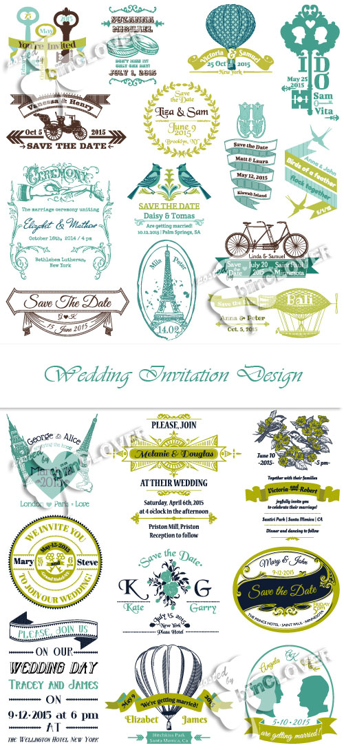 Wedding invitation design 0277