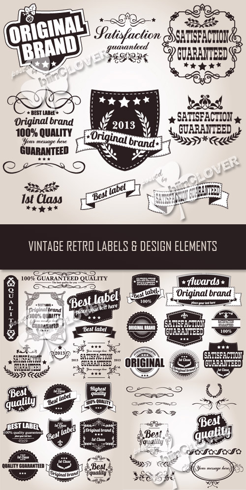 Vintage retro labels and design elements 0289