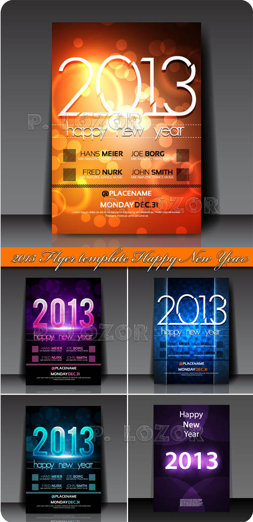 2013 Flyer template Happy New Year 