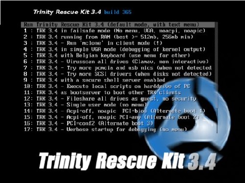     Windows   Trinity Rescue Kit